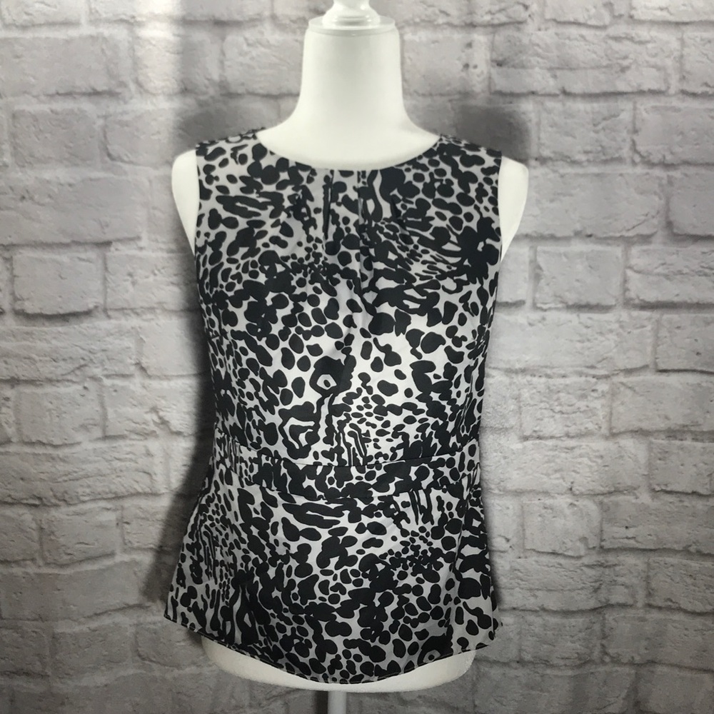 Ann Taylor Snow Leopard Animal Print Tank  Size 4